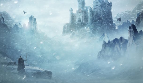 雪山中的城堡魔幻海报背景jpg设计背景_88icon https://88icon.com 城堡 海报 背景 雪山 魔幻