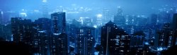 都市简约蓝色深邃夜景海报背景高清图片