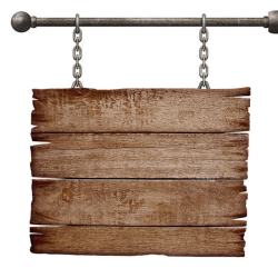 精美木板吊牌铁链木板招牌高清图片