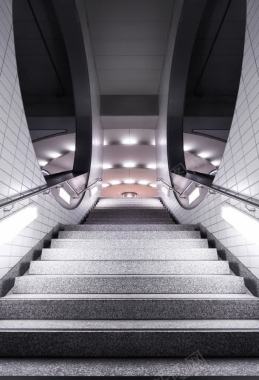 地铁圆形艺术楼梯背景