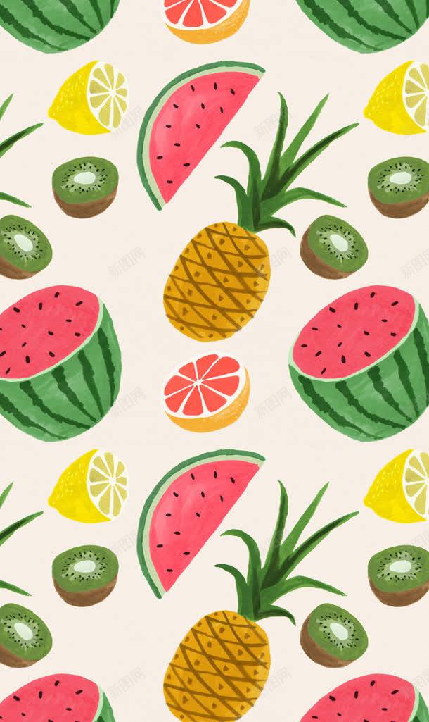 西瓜菠萝水果创意插画壁纸jpg设计背景_88icon https://88icon.com 创意 创意手机壁纸 壁纸 插画 水果 菠萝 西瓜