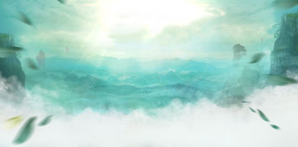 树叶飘浮阳光山峰jpg设计背景_88icon https://88icon.com 山峰 树叶 阳光 飘浮