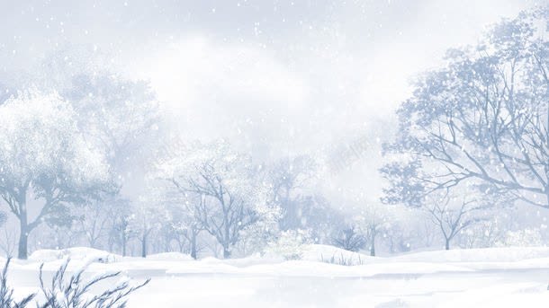 美丽冬天雪景背景
