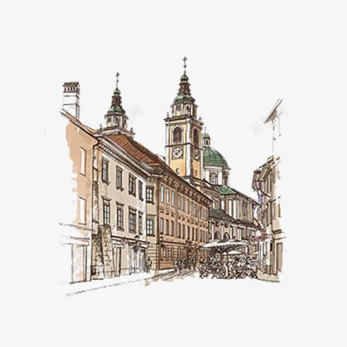 老上海建筑手绘png免抠素材_88icon https://88icon.com 上海街景 历史建筑 城市现代上海 屋檐 建筑物 手绘 手绘老上海 正脊 正脊装饰 素材 老上海 老建筑