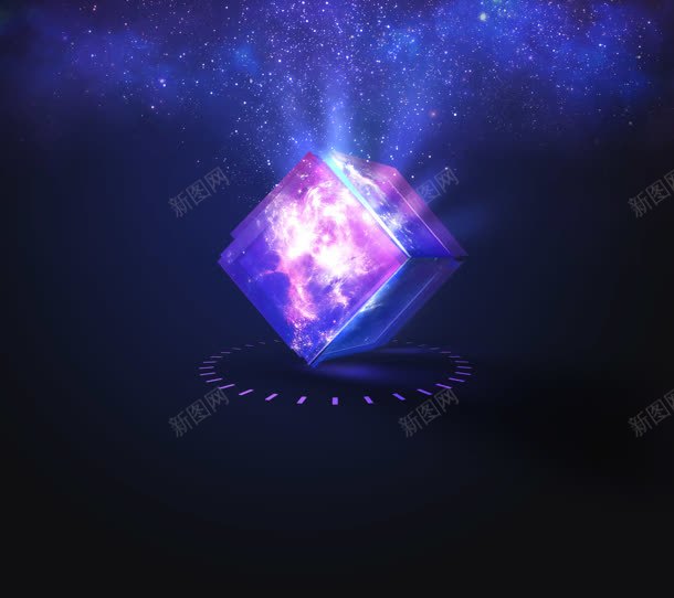 神秘星空下紫色魔方jpg设计背景_88icon https://88icon.com 星空 神秘 紫色 魔方