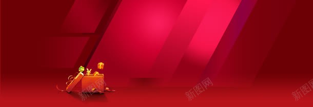 淘宝天猫双购物狂欢节红色背景背景