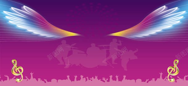 紫色舞台背景jpg设计背景_88icon https://88icon.com 学校 演讲背景图片 翅膀 舞台 舞台背景 音乐