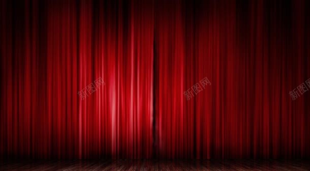 红色窗帘舞台背景