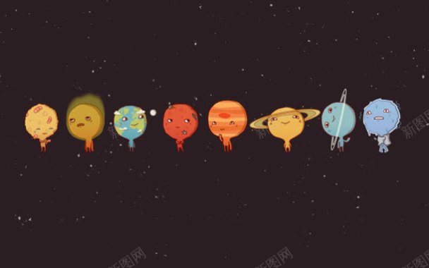 卡通版太阳系小宇宙背景