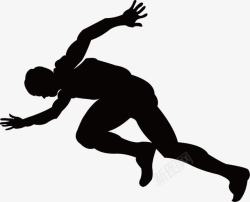健身运动的人物运动人物剪影图标高清图片
