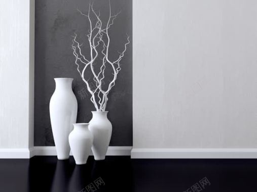 白色艺术花瓶背景