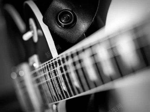 吉他黑白摄影图摄影图片