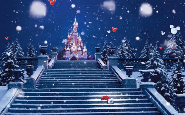 飘大雪的梦幻城堡jpg设计背景_88icon https://88icon.com 城堡 大雪 梦幻