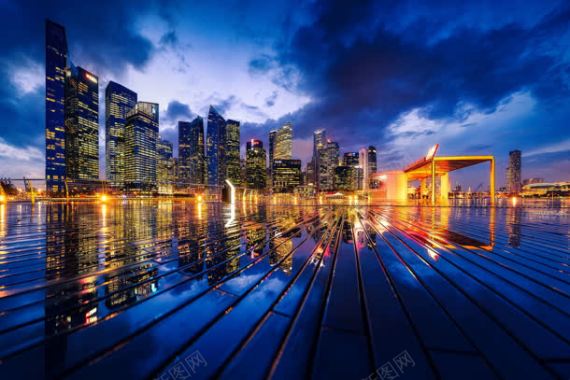 都市城市夜景背景