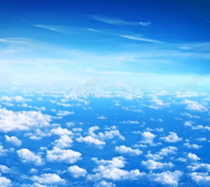 蓝色天空云朵洁白海报背景背景