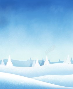 冬季雪景扁平素材下载冬季仙境高清图片