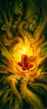 神秘画风大屏背景