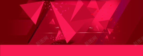 红色立体几何背景背景