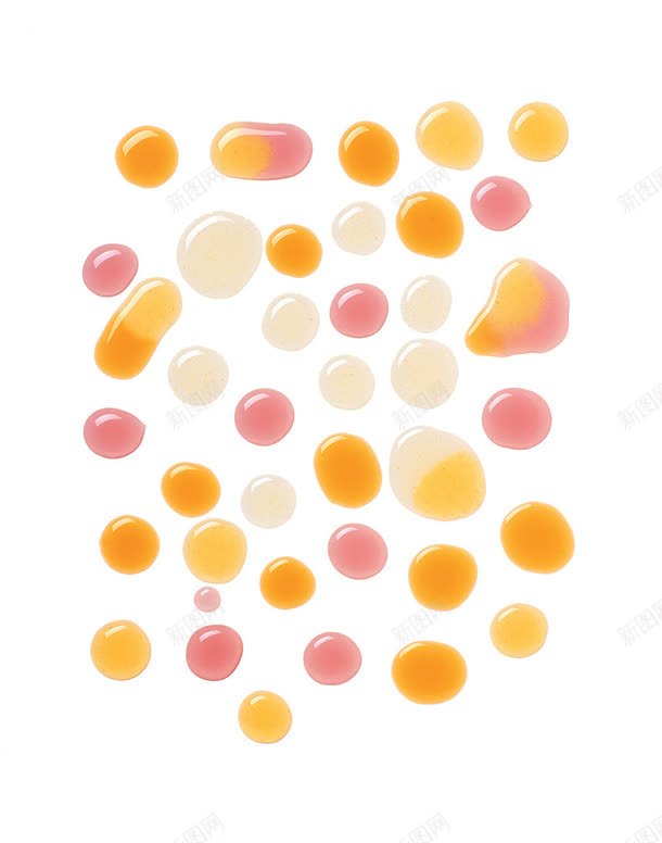 粉黄色手绘水珠形状jpg设计背景_88icon https://88icon.com 形状 水珠 粉黄