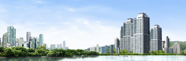 房地产广告banner创意jpg设计背景_88icon https://88icon.com 城市 宣传 建筑群 房子 湖海 街道