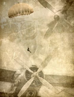 矢量复古飞机战斗机背景高清图片
