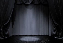 窗帘舞台黑绸幕布高清图片