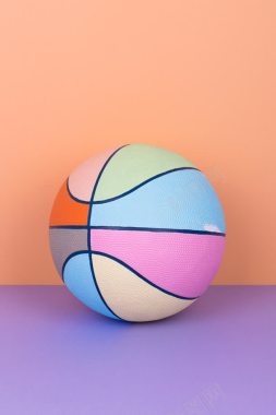 彩色篮球海报背景背景