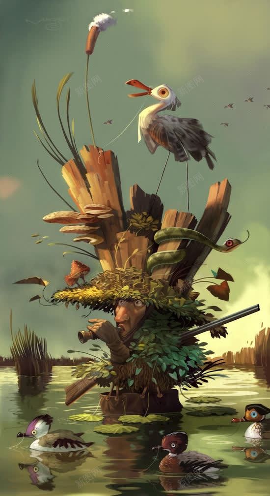 卡通蓝天白云树桩小鸟jpg设计背景_88icon https://88icon.com 卡通 小鸟 树桩 白云 蓝天