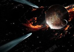 世界末日陨石撞击地球高清图片