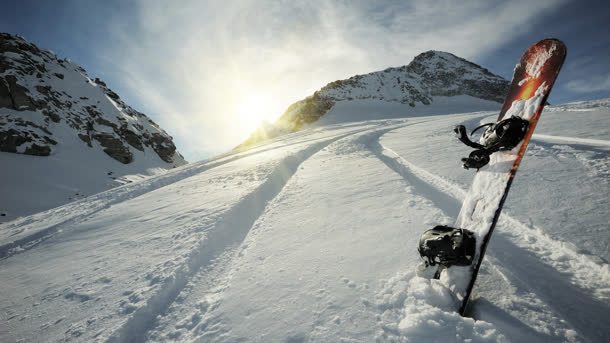 冬日倾斜运动滑雪背景