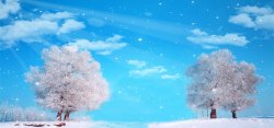 天空壁纸奇幻冬季风景背景高清图片