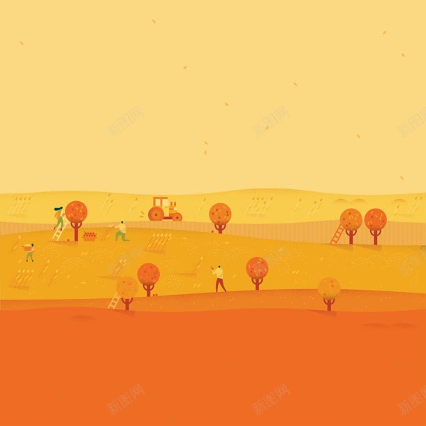 手绘卡通沙漠小树jpg设计背景_88icon https://88icon.com 卡通 小树 沙漠