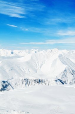 洁白的雪山海报背景背景