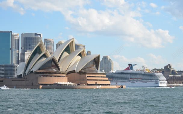 悉尼歌剧院和港湾大桥澳大利亚背景