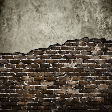 脱落的水泥砖墙背景背景