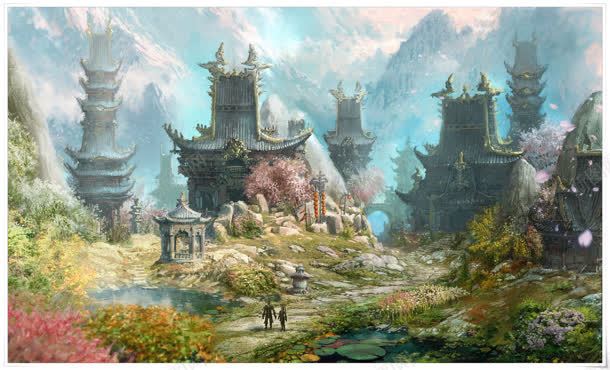 游戏城堡树林截图背景