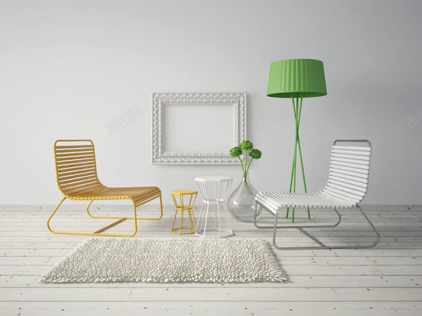 椅子灯具地毯相框jpg设计背景_88icon https://88icon.com 地毯 椅子 灯具