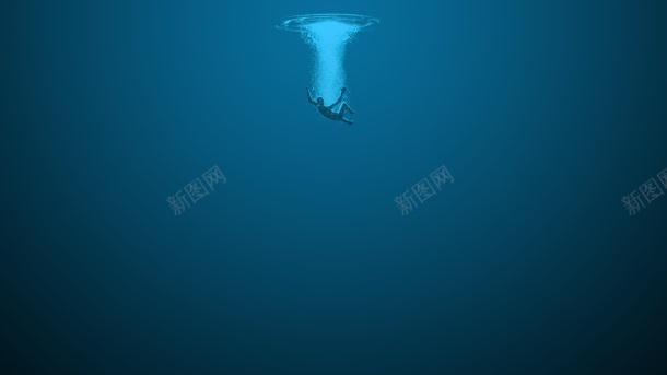 掉进水里的人海报背景背景