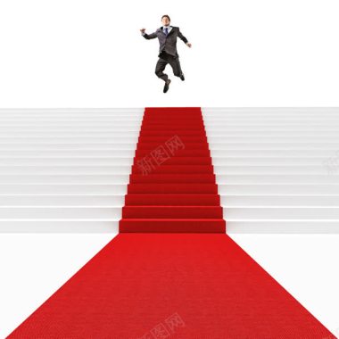 红毯台阶男人海报背景背景