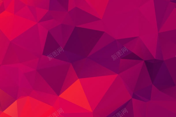 红紫色三角形立体壁纸背景
