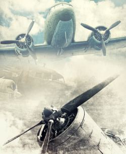 矢量复古飞机古老战斗机背景高清图片