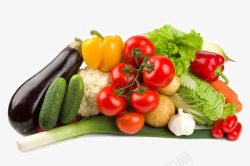 茄子生菜新鲜的蔬菜高清图片