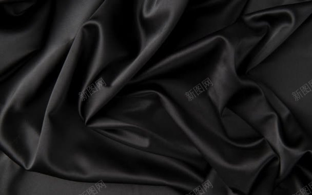 黑色褶皱的绸缎海报背景背景