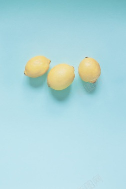 淡黄色柠檬海报背景背景
