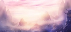 紫色天空山峰游戏场景背景