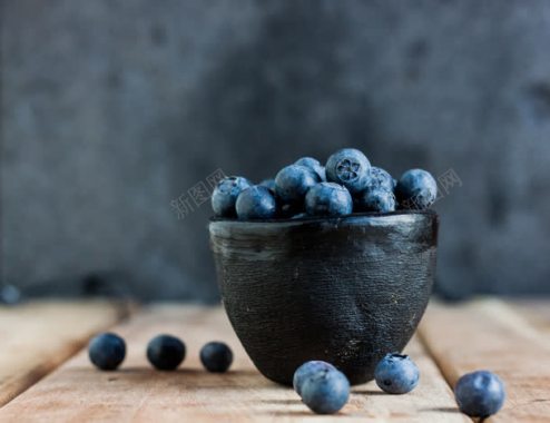 清新蓝莓水果食物背景