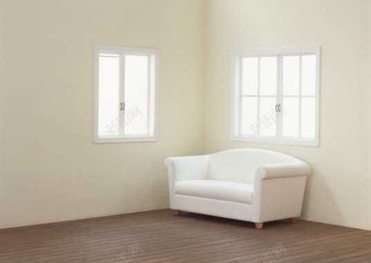 墙角的白色沙发海报背景背景