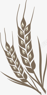 下麦稻穗农作物麦子图图标图标