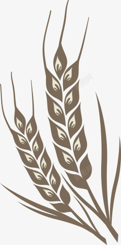下麦稻穗农作物麦子图图标高清图片