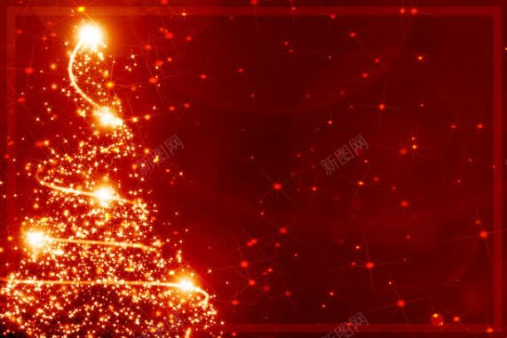 星光圣诞树背景